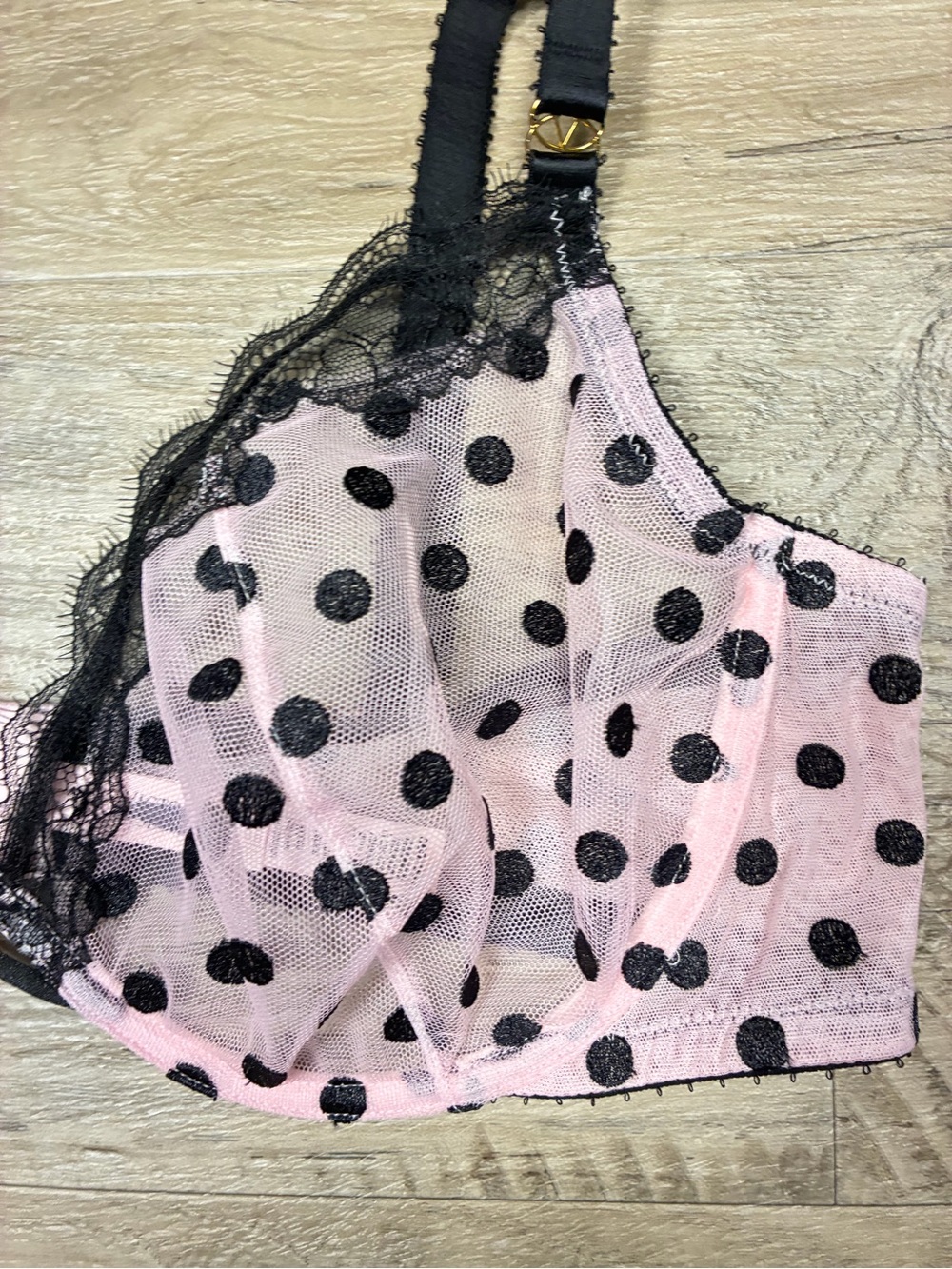 Victoria Secret Polka Dot Sheer Unlined Demi Lace Bra - Picture 10 of 10